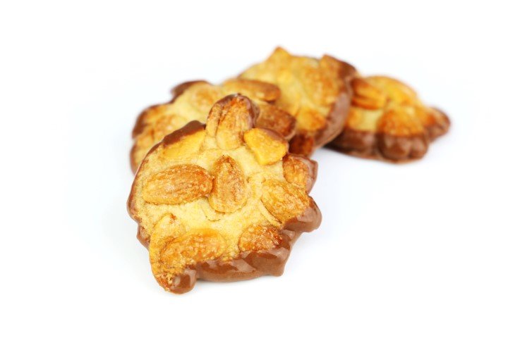 Butter Mandelgebäck mit Vollmilchschokolade
