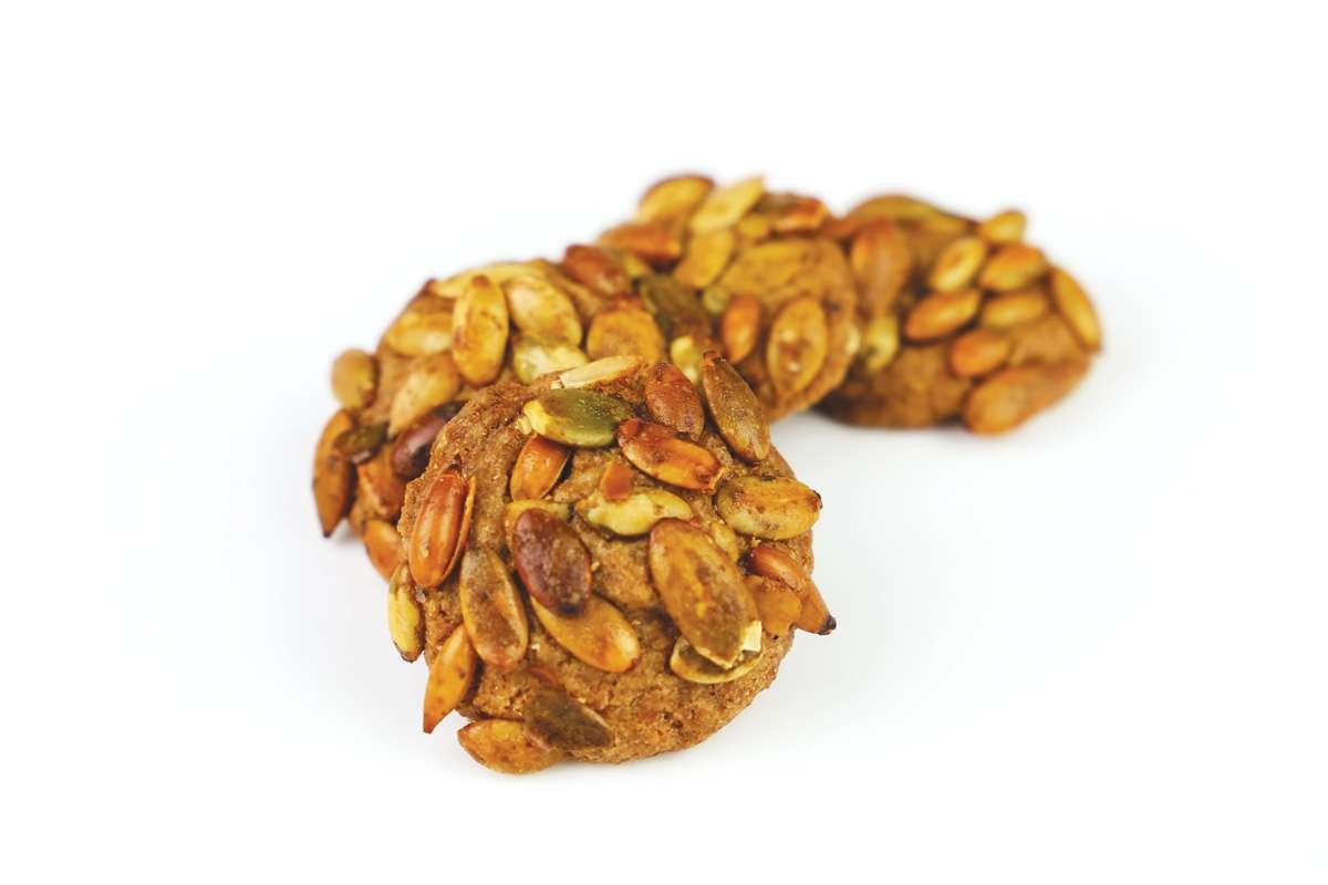 Butter Dinkeltaler mit Kürbiskernen