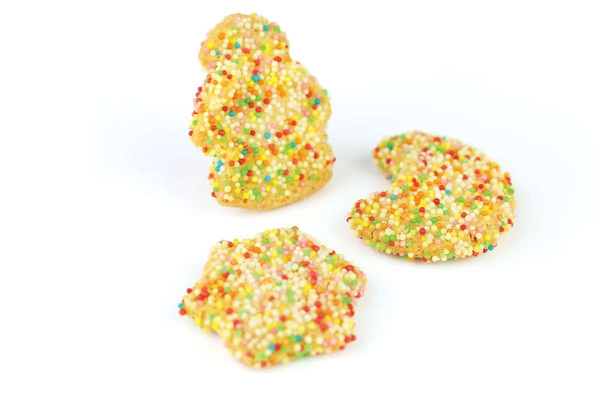 Butter Weihnachtsgebäck mit Nonpareilles