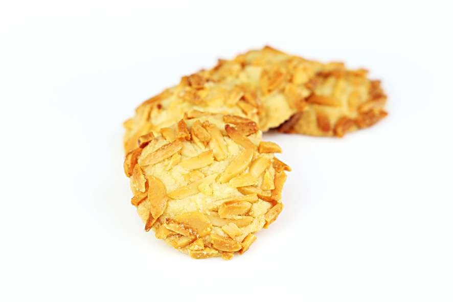Buttergebäck mit gestifteten Mandeln